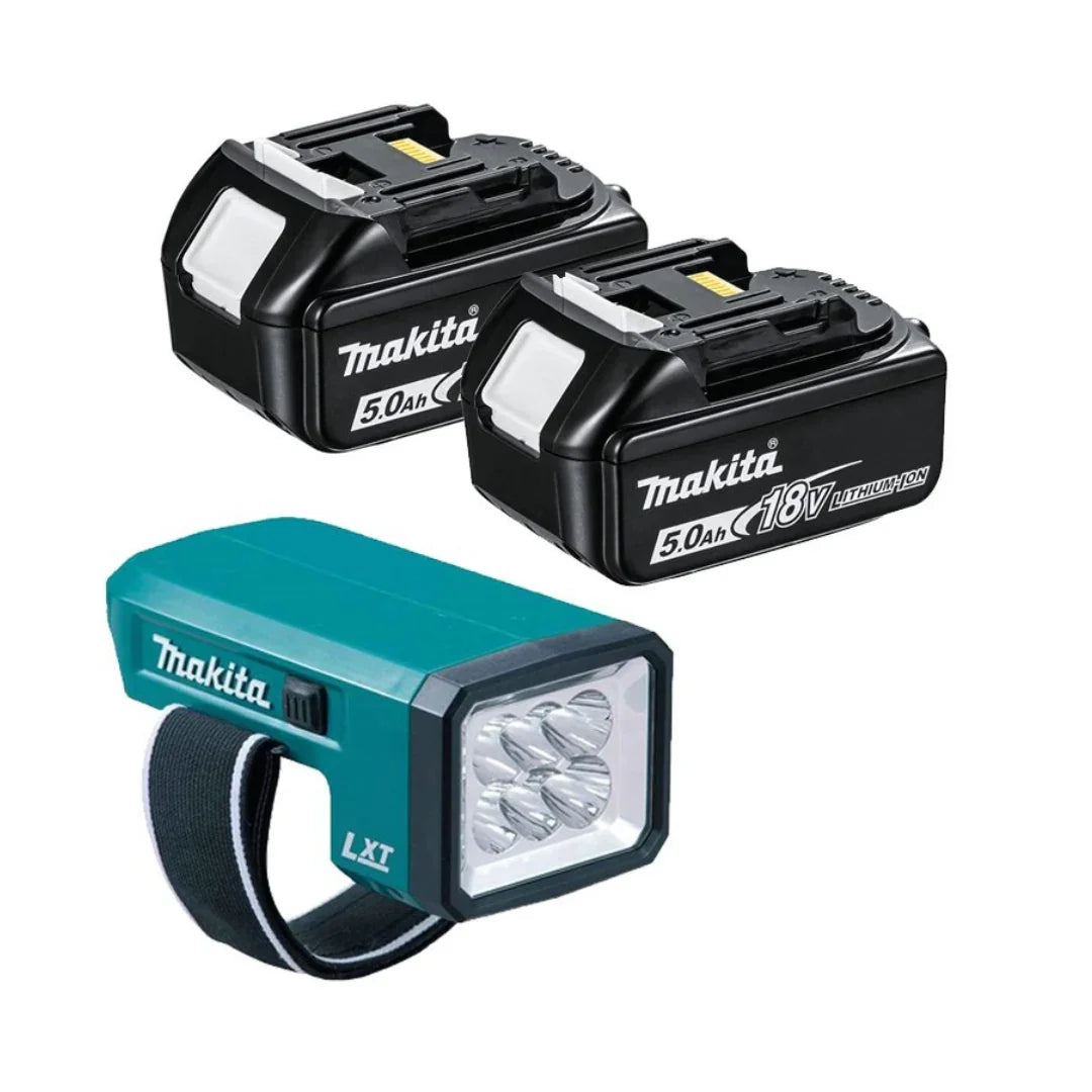 Makita BL1850B 18V 5.0Ah Battery Twin Pack with Flashlight