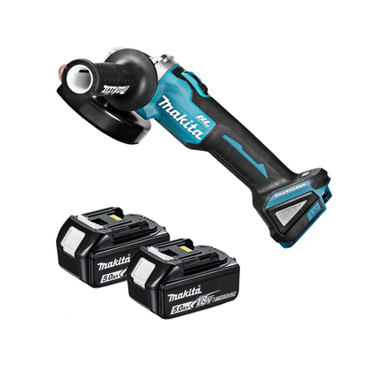 Makita 18V LXT 125mm Brushless Grinder Kit – DGA504Z with 2x 5Ah Batteries Included