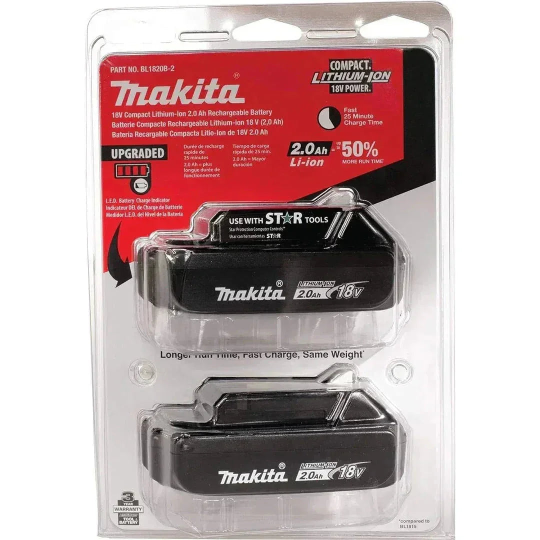 Makita BL1890B 18V 2.0Ah Battery Combo  2-Pack